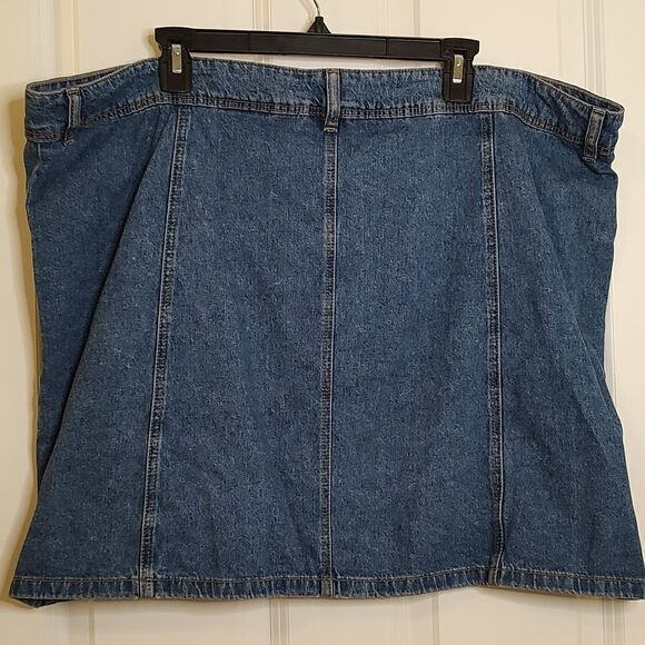 Divided by H&M Cotton Button Front Denim Skirt Size 22 - Picture 3 of 8